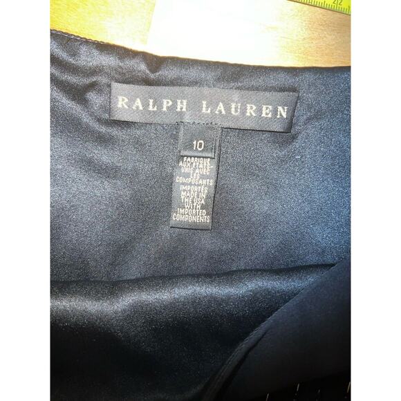 NWOT Ralph Lauren Black Label Ostrich Feather Beaded Sequin Mini Skirt Silk 10 - Picture 9 of 9